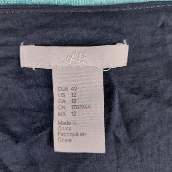 H&M Charcoal Gray Lace Sexy Top Camisole Tank Women's Size Large 12 - Picture 7 of 11